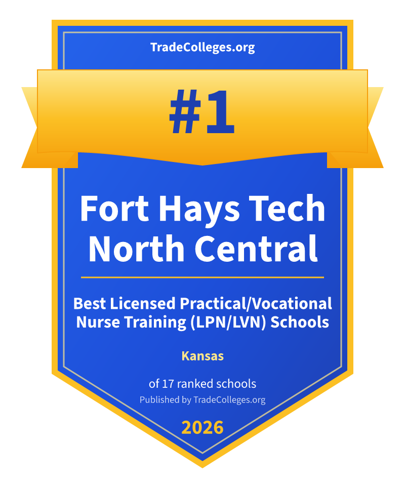 Fort Hays Tech North Central — #1 of 17 ranked licensed practical/vocational nurse training (lpn/lvn) schools in Kansas, TradeColleges.org 2026