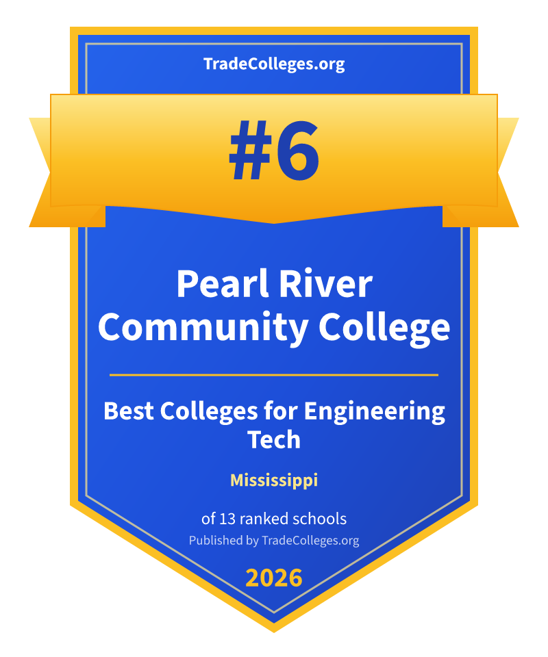 Pearl River Community College — #6 of 13 ranked colleges for engineering tech in Mississippi, TradeColleges.org 2026