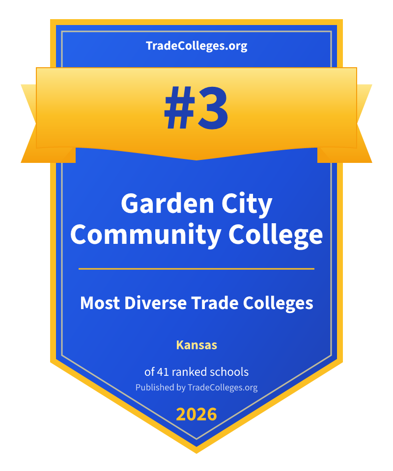 Garden City Community College — #3 of 41 ranked most diverse trade colleges in Kansas, TradeColleges.org 2026