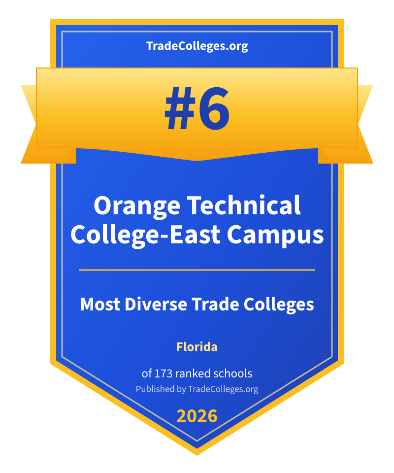 Orange Technical College-East Campus — #6 of 173 ranked most diverse trade colleges in Florida, TradeColleges.org 2026