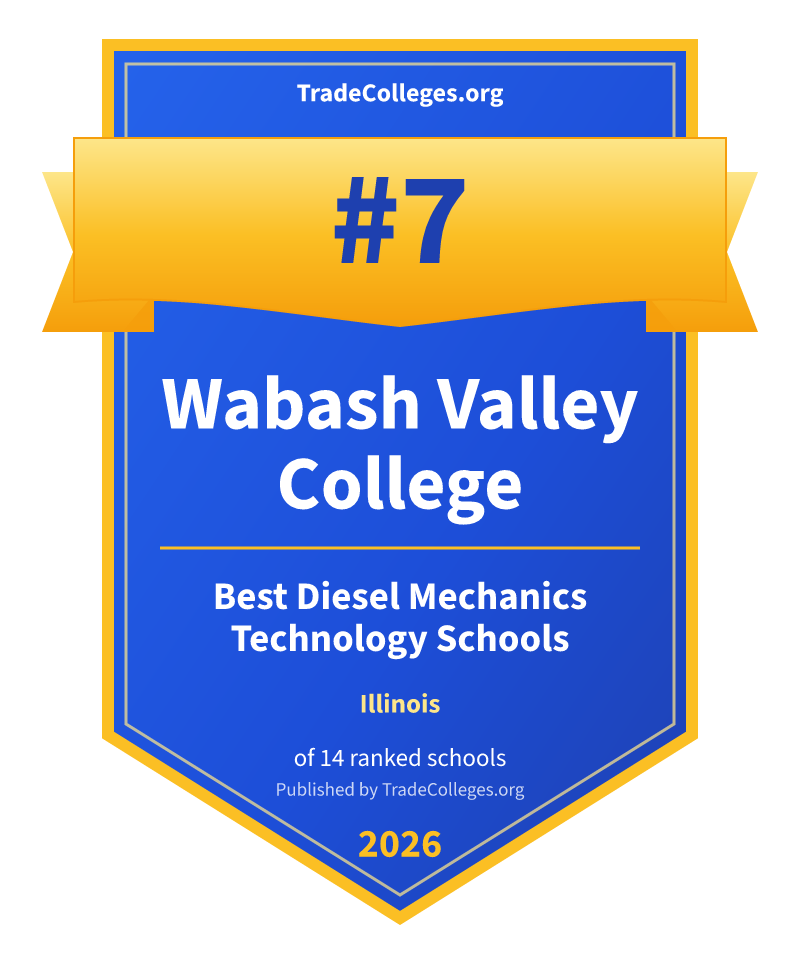 Wabash Valley College — #7 of 14 ranked diesel mechanics technology schools in Illinois, TradeColleges.org 2026
