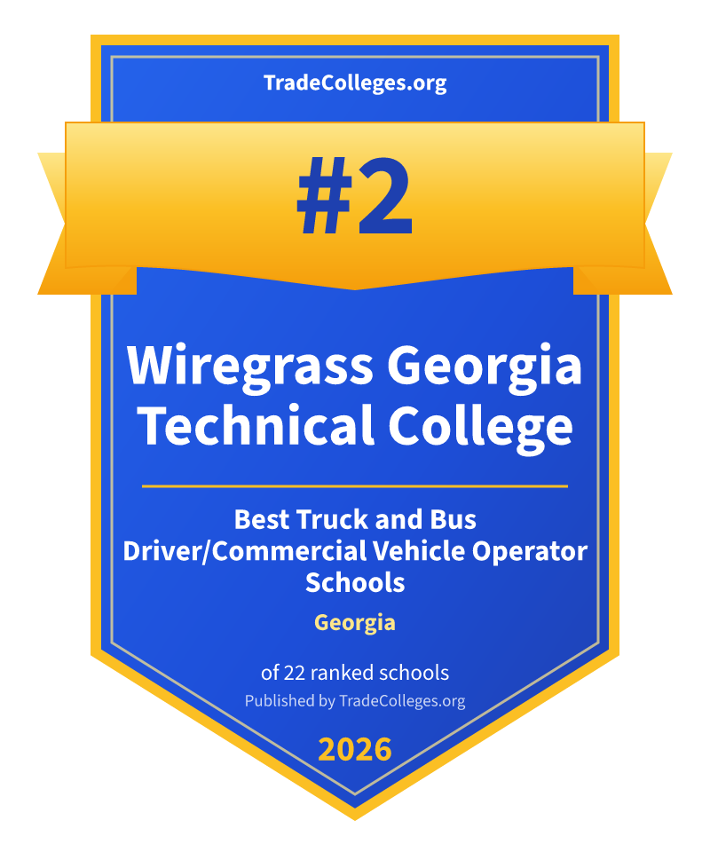 Wiregrass Georgia Technical College — #2 of 22 ranked truck and bus driver/commercial vehicle operator schools in Georgia, TradeColleges.org 2026