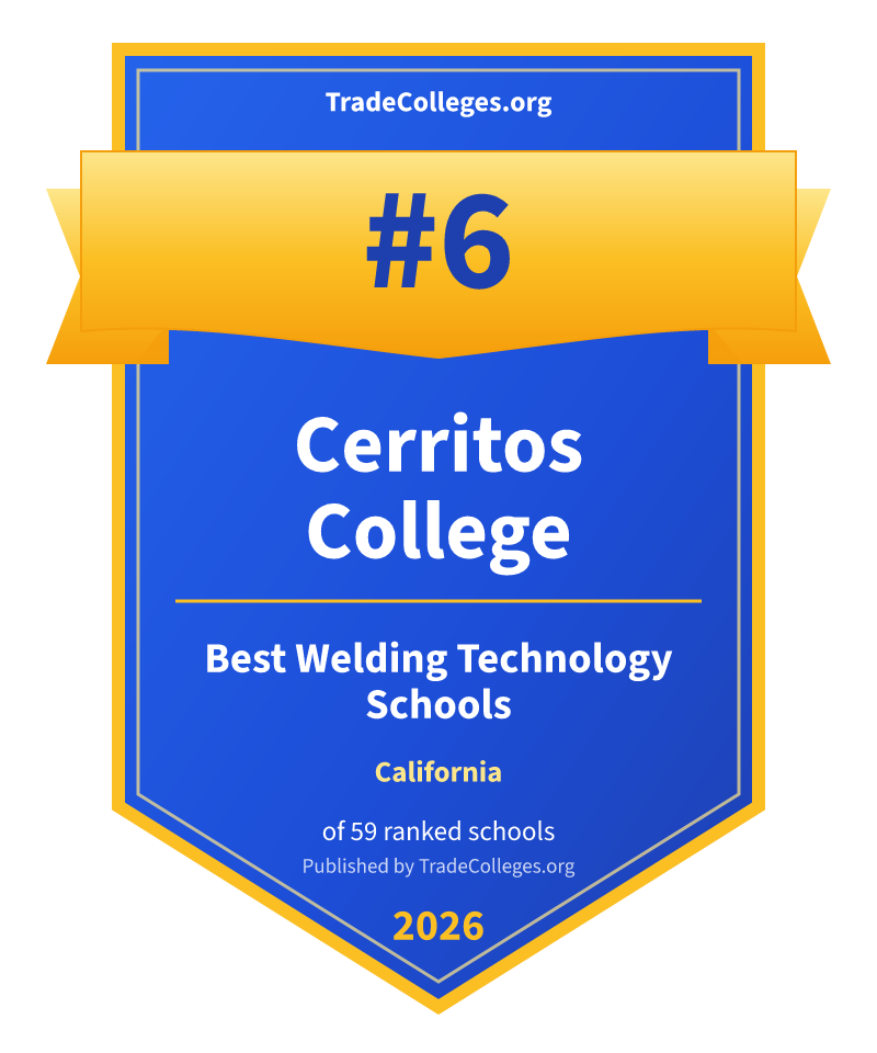 Cerritos College — #6 of 59 ranked welding technology schools in California, TradeColleges.org 2026