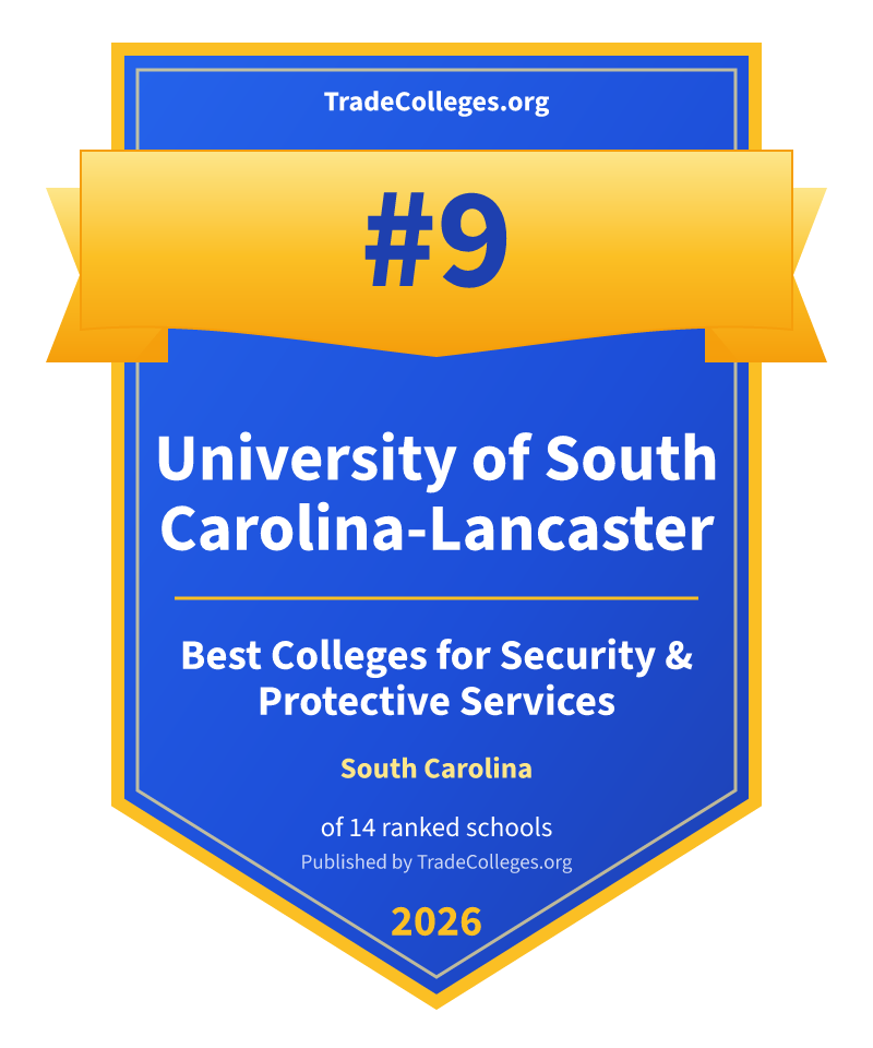 University of South Carolina-Lancaster — #9 of 14 ranked colleges for security & protective services in South Carolina, TradeColleges.org 2026