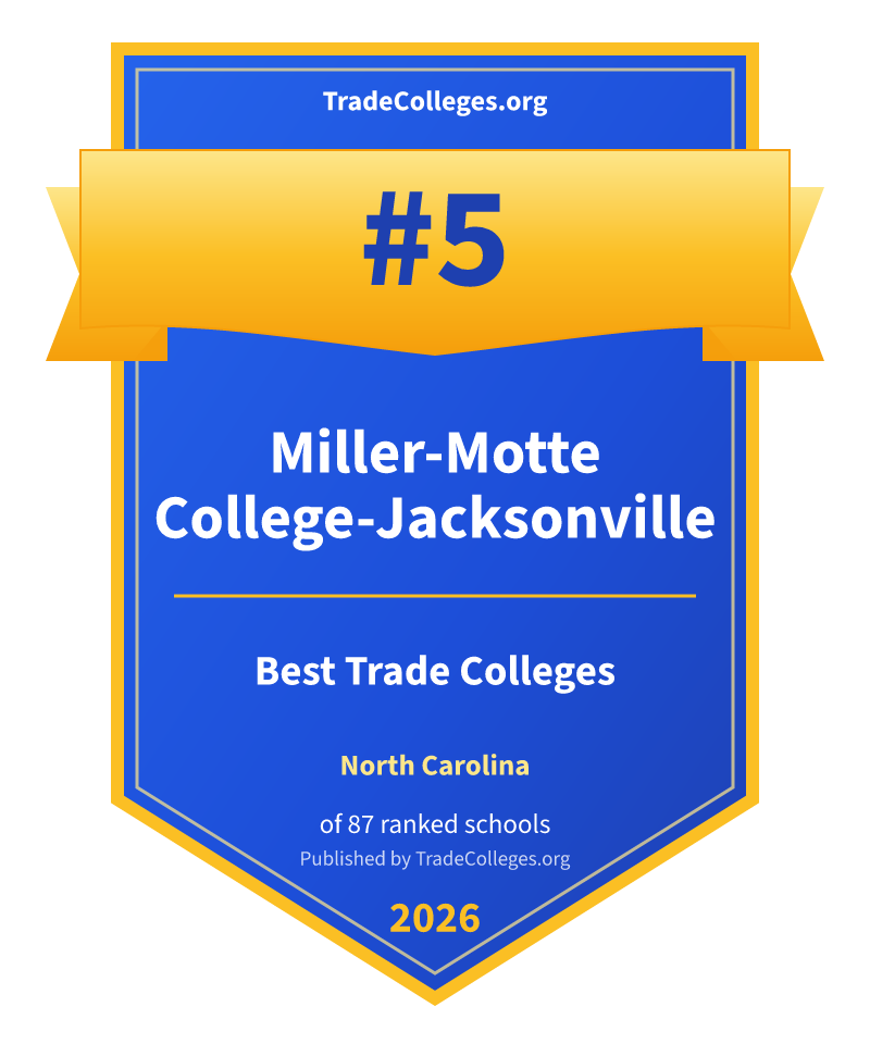 Miller-Motte College-Jacksonville — #5 of 87 ranked trade colleges in North Carolina, TradeColleges.org 2026