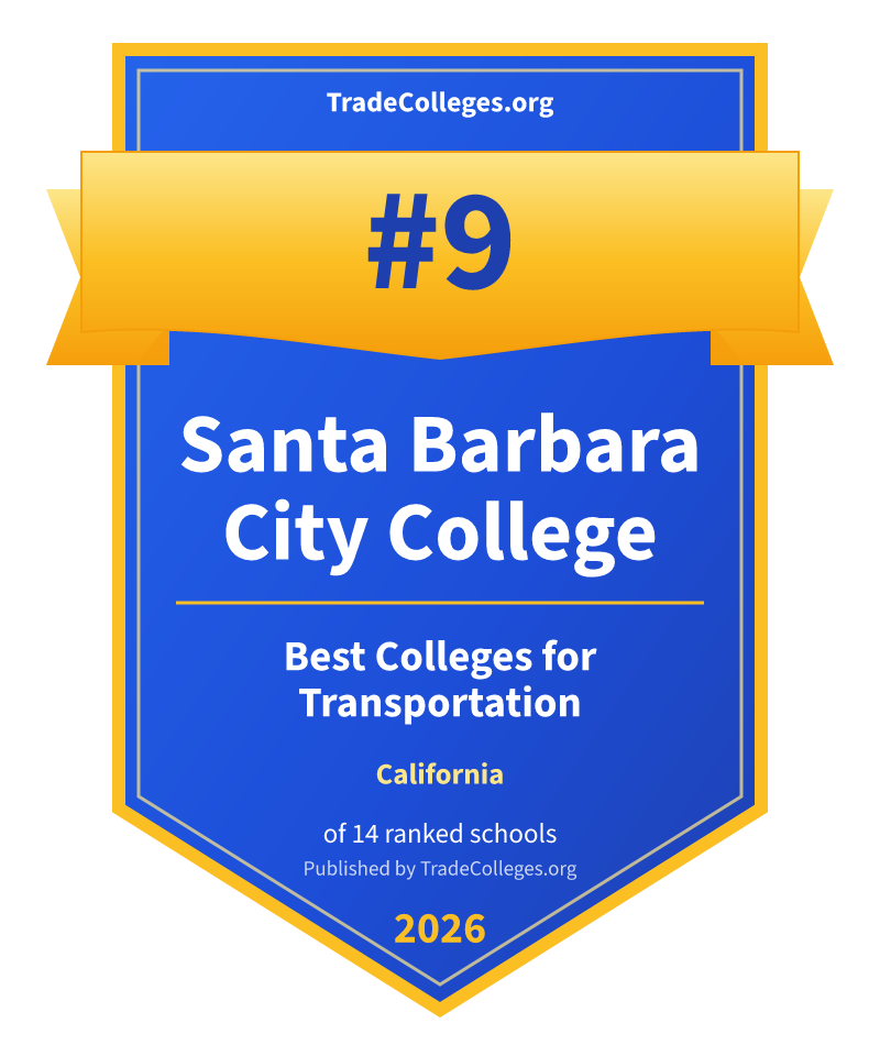 Santa Barbara City College — #9 of 14 ranked colleges for transportation in California, TradeColleges.org 2026