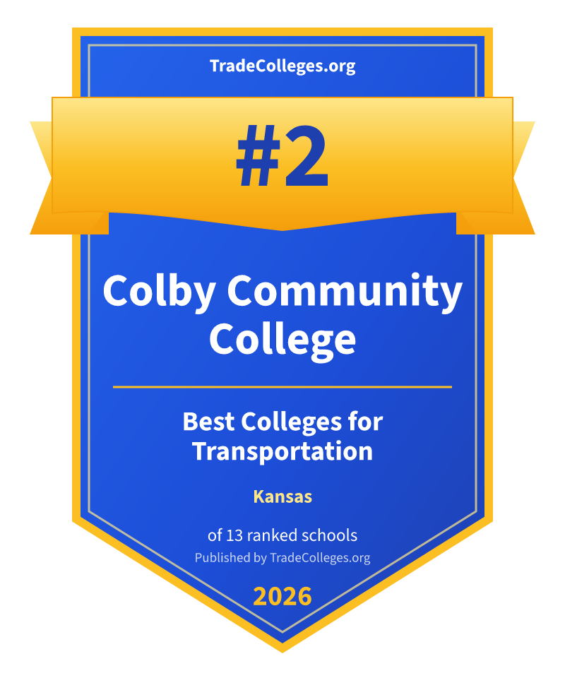 Colby Community College — #2 of 13 ranked colleges for transportation in Kansas, TradeColleges.org 2026