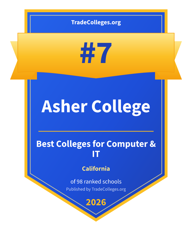 Asher College — #7 of 98 ranked colleges for computer & it in California, TradeColleges.org 2026