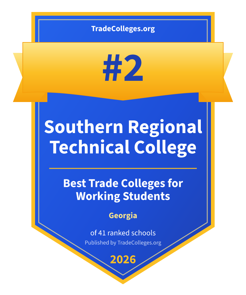 Southern Regional Technical College — #2 of 41 ranked trade colleges for working students in Georgia, TradeColleges.org 2026