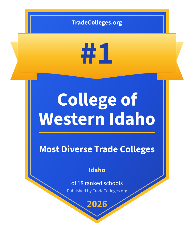 College of Western Idaho — #1 of 18 ranked most diverse trade colleges in Idaho, TradeColleges.org 2026