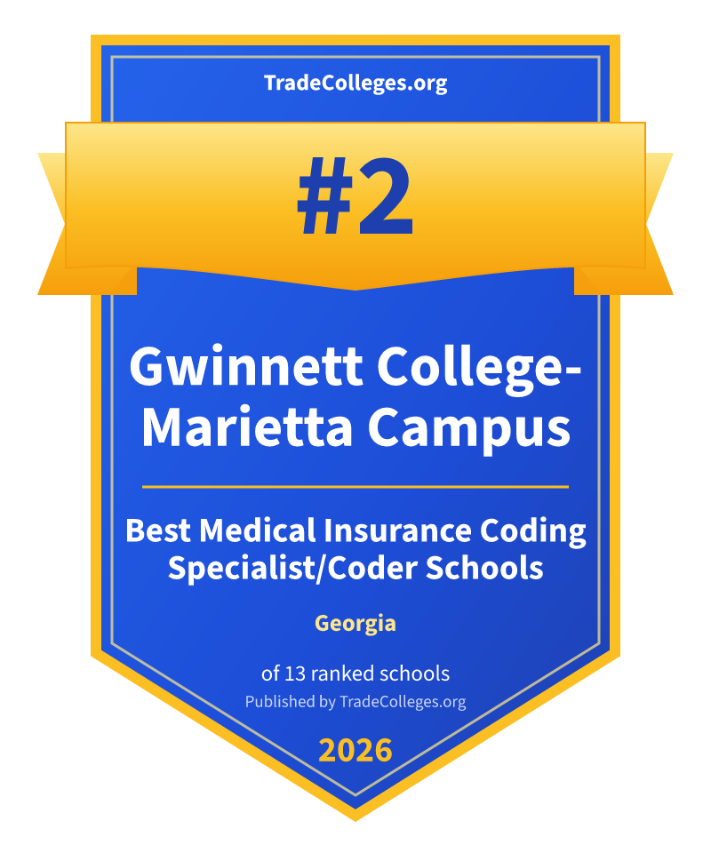 Gwinnett College-Marietta Campus — #2 of 13 ranked medical insurance coding specialist/coder schools in Georgia, TradeColleges.org 2026
