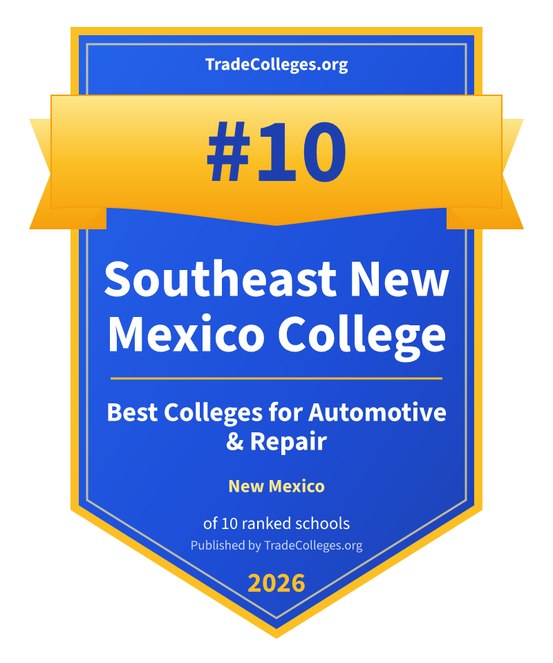 Southeast New Mexico College — #10 of 10 ranked colleges for automotive & repair in New Mexico, TradeColleges.org 2026