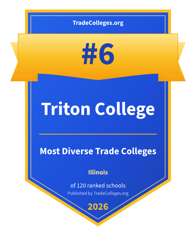 Triton College — #6 of 120 ranked most diverse trade colleges in Illinois, TradeColleges.org 2026