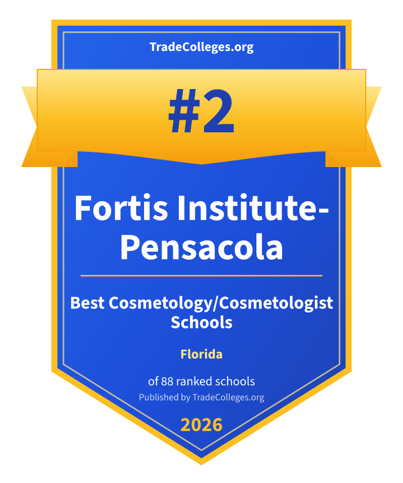 Fortis Institute-Pensacola — #2 of 88 ranked cosmetology/cosmetologist schools in Florida, TradeColleges.org 2026