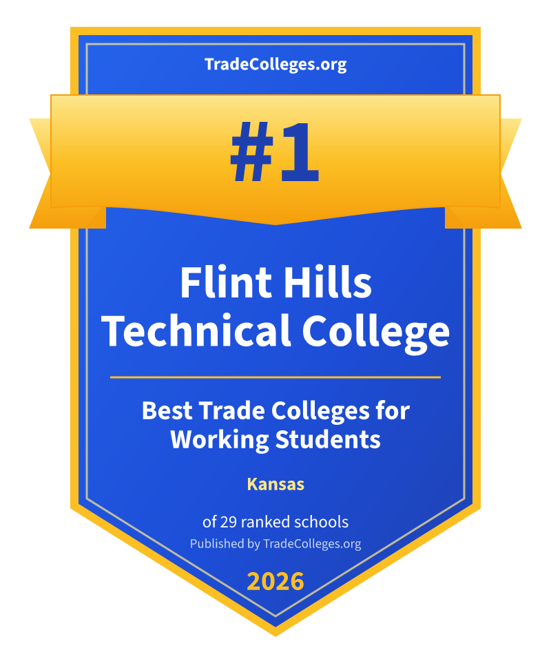 Flint Hills Technical College — #1 of 29 ranked trade colleges for working students in Kansas, TradeColleges.org 2026