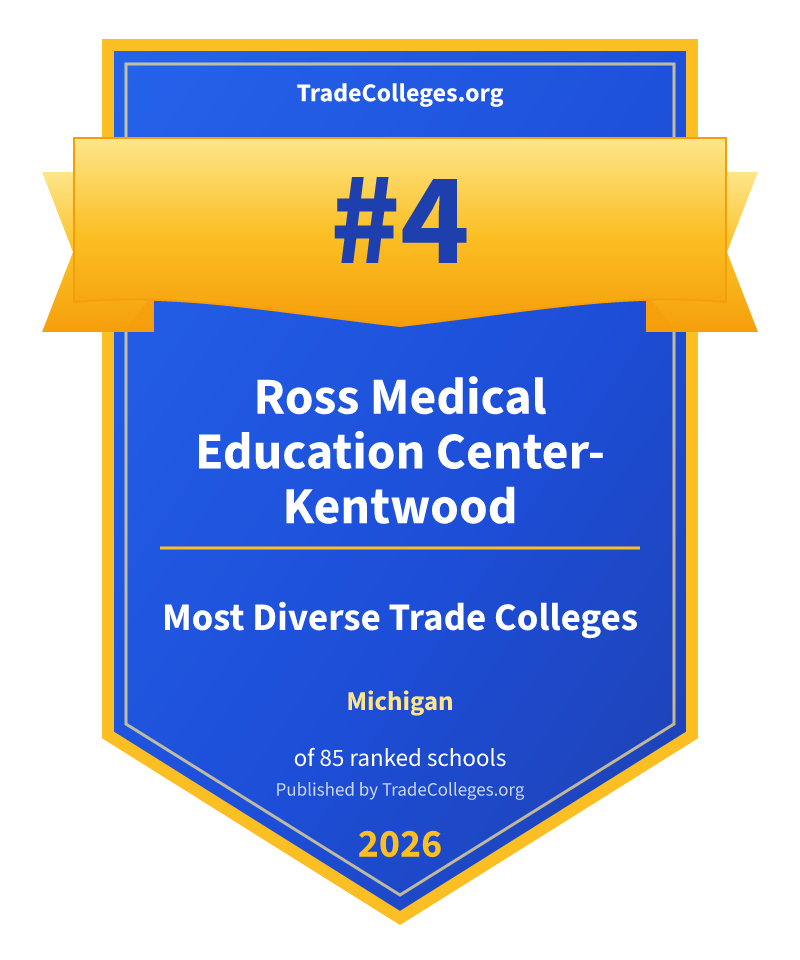 Ross Medical Education Center-Kentwood — #4 of 85 ranked most diverse trade colleges in Michigan, TradeColleges.org 2026