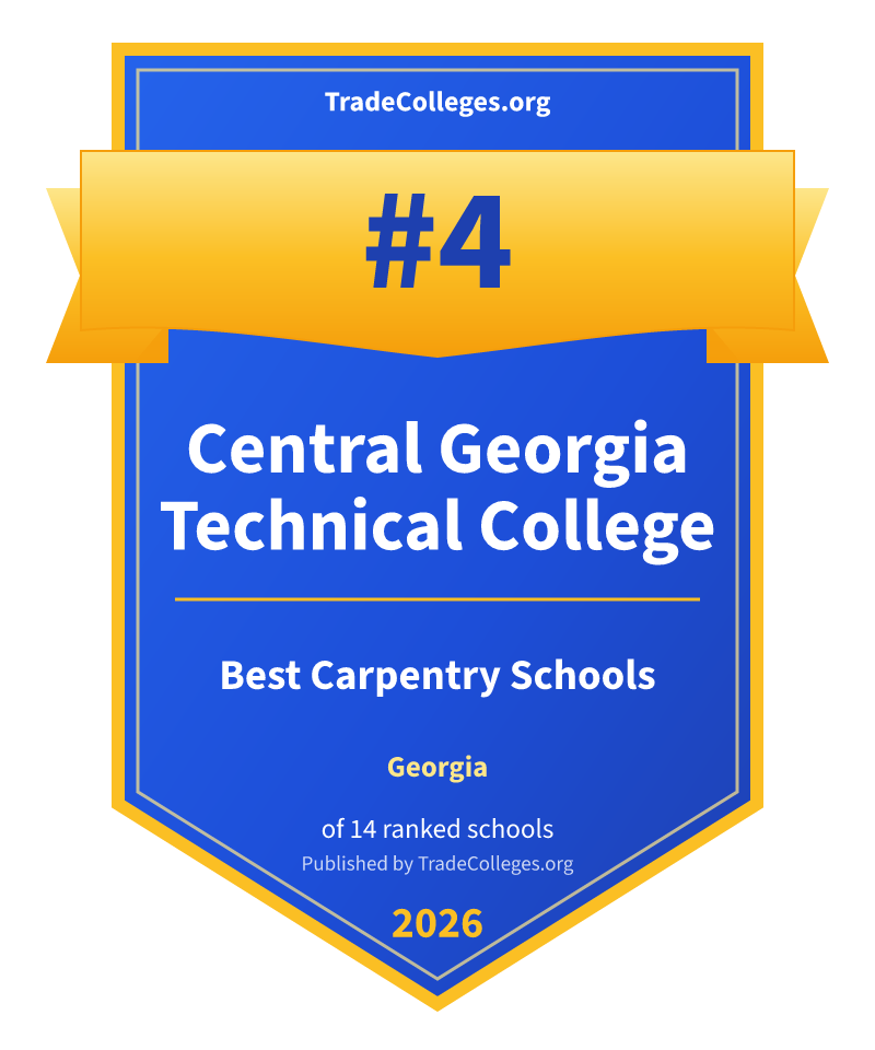 Central Georgia Technical College — #4 of 14 ranked carpentry schools in Georgia, TradeColleges.org 2026