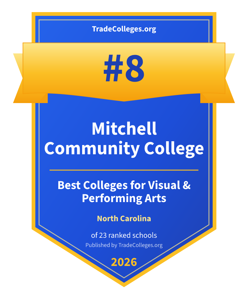 Mitchell Community College — #8 of 23 ranked colleges for visual & performing arts in North Carolina, TradeColleges.org 2026