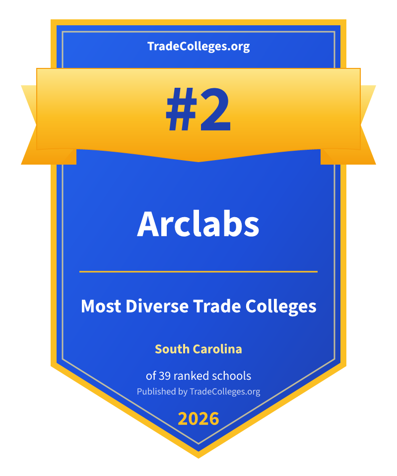 Arclabs — #2 of 39 ranked most diverse trade colleges in South Carolina, TradeColleges.org 2026