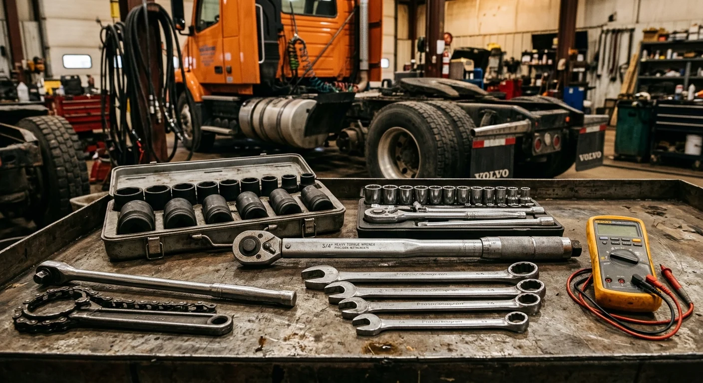 Diesel mechanic tools and heavy equipment maintenance gear